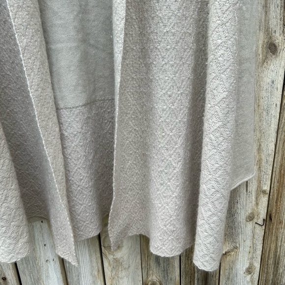 TSE Open Front Shawl Cardigan Cashmere Silk Oatmeal Beige XL - Picture 7 of 16